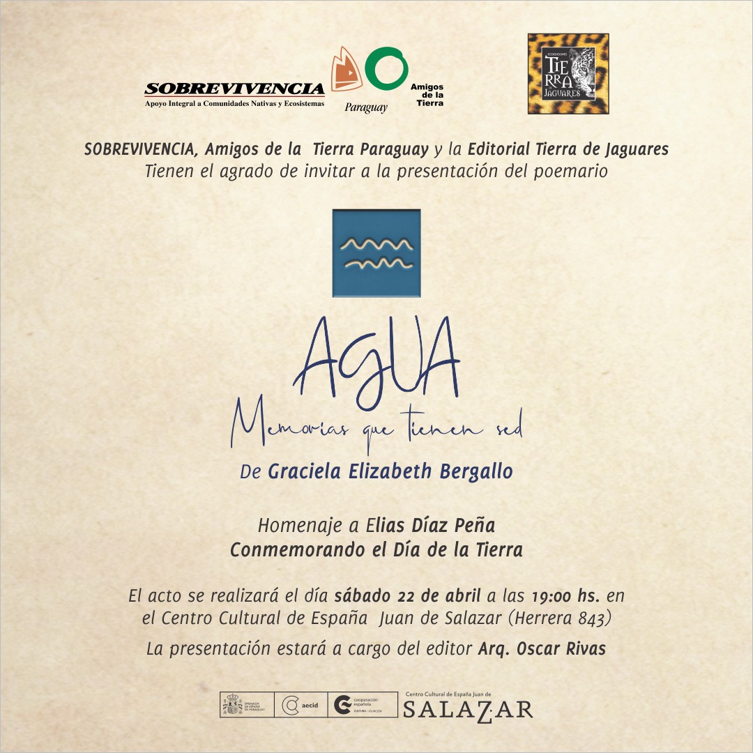  Presentación del poemario “Agua. Memorias que tienen Sed” de Graciela Elizabeth Bergallo.