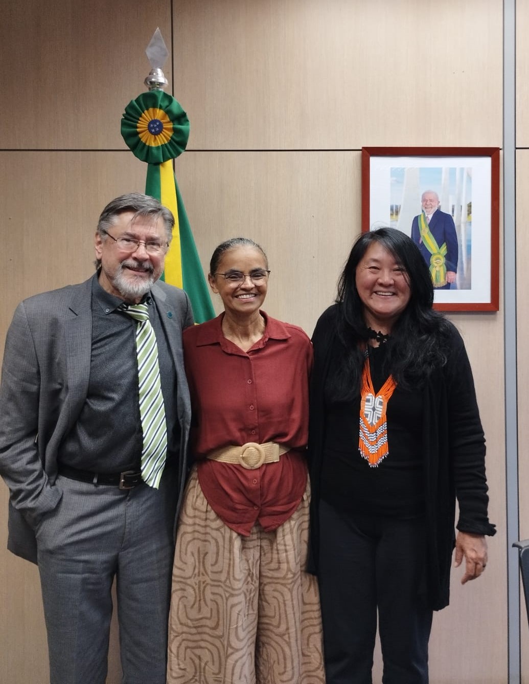 La Ministra Marina Silva recibió en su despacho del Ministerio de Medio Ambiente y Cambios Climáticos en Brasilia a la Red Pantanal Sin Límites y coordinadores del Programa Humedales sin Fronteras.
